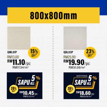 Feruni-Ceramiche-Sapu-All-Clearance-Sale-13-350x350 - Building Materials Flooring Home & Garden & Tools Johor Kedah Kelantan Kuala Lumpur Melaka Negeri Sembilan Pahang Penang Perak Perlis Putrajaya Sabah Sarawak Selangor Terengganu Warehouse Sale & Clearance in Malaysia 