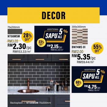 Feruni-Ceramiche-Sapu-All-Clearance-Sale-6-350x350 - Building Materials Flooring Home & Garden & Tools Johor Kedah Kelantan Kuala Lumpur Melaka Negeri Sembilan Pahang Penang Perak Perlis Putrajaya Sabah Sarawak Selangor Terengganu Warehouse Sale & Clearance in Malaysia 