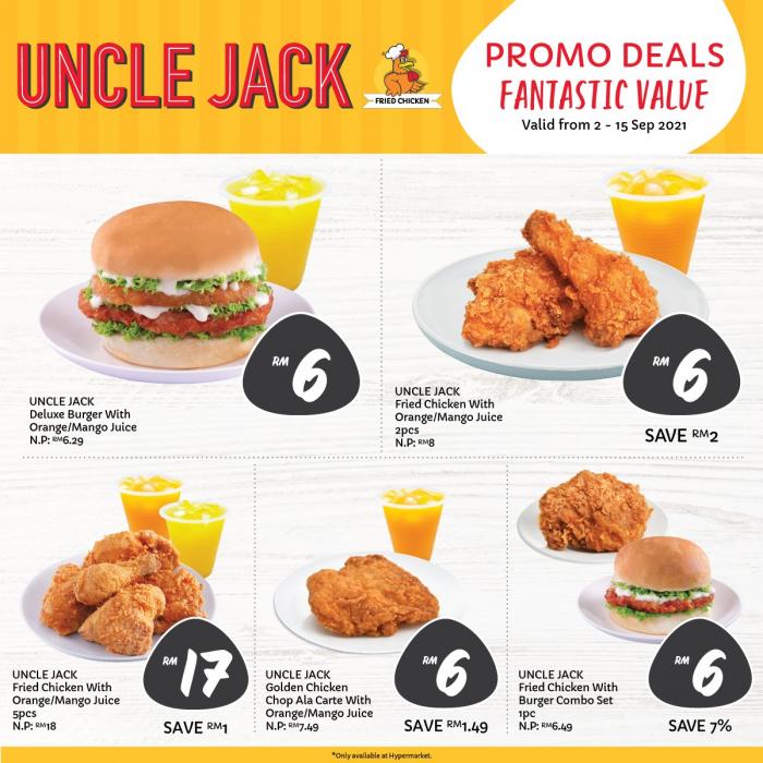 Uncle shop jack menu