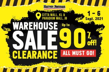 Harvey-Norman-Warehouse-Sale-350x233 - Electronics & Computers Furniture Home & Garden & Tools Home Appliances Home Decor Johor Kitchen Appliances Kuala Lumpur Selangor Warehouse Sale & Clearance in Malaysia 