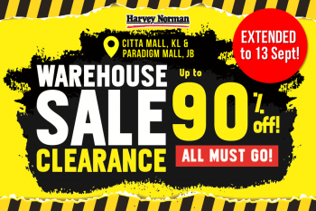 Harvey-Norman-Warehouse-Sale-Clearance-350x233 - Computer Accessories Electronics & Computers Furniture Home & Garden & Tools Home Appliances Home Decor IT Gadgets Accessories Johor Selangor Warehouse Sale & Clearance in Malaysia 