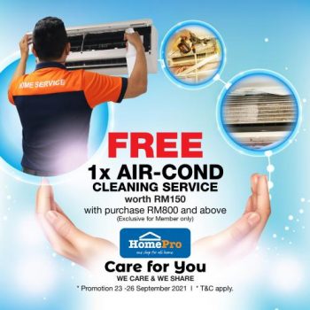 HomePro-Free-Air-Cond-Cleaning-Service-Promotion-350x350 - Computer Accessories Electronics & Computers Furniture Home & Garden & Tools Home Decor Johor Kedah Kelantan Kitchen Appliances Kuala Lumpur Melaka Negeri Sembilan Online Store Pahang Penang Perak Perlis Promotions & Freebies Putrajaya Sabah Sarawak Selangor Terengganu 