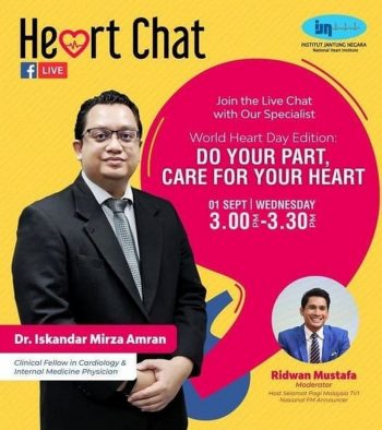 Institut-Jantung-Negara-Heart-Chat-Live-350x394 - Events & Fairs Johor Kedah Kelantan Kuala Lumpur Melaka Negeri Sembilan Online Store Others Pahang Penang Perak Perlis Putrajaya Sabah Sarawak Selangor Terengganu 
