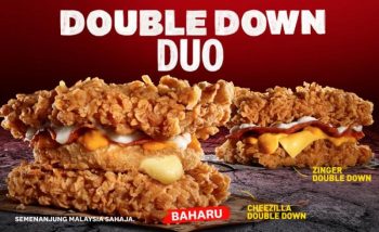 KFC-Cheezilla-Double-Down-Zinger-Double-Down-Promo-350x214 - Beverages Food , Restaurant & Pub Johor Kedah Kelantan Kuala Lumpur Melaka Negeri Sembilan Pahang Penang Perak Perlis Promotions & Freebies Putrajaya Sabah Sarawak Selangor Terengganu 