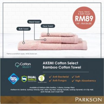 Parkson-Akemi-Towel-Set-Promotion-2-350x350 - Johor Kedah Kelantan Kuala Lumpur Melaka Negeri Sembilan Others Pahang Penang Perak Perlis Promotions & Freebies Putrajaya Selangor Supermarket & Hypermarket Terengganu 