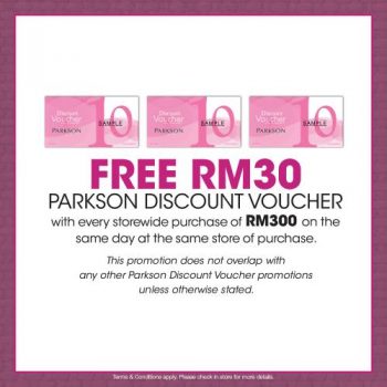 Parkson-FREE-Voucher-Promotion-1-350x350 - Johor Kedah Kelantan Kuala Lumpur Melaka Negeri Sembilan Online Store Pahang Penang Perak Perlis Promotions & Freebies Putrajaya Sabah Sarawak Selangor Supermarket & Hypermarket Terengganu 