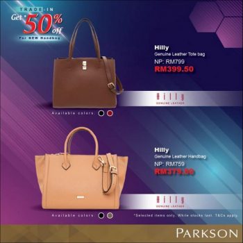 Parkson-Trade-In-Get-50-OFF-New-Handbag-Promotion-5-350x350 - Johor Kedah Kelantan Kuala Lumpur Melaka Negeri Sembilan Pahang Penang Perak Perlis Promotions & Freebies Putrajaya Sabah Sarawak Selangor Supermarket & Hypermarket Terengganu 