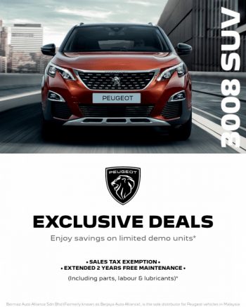 Peugeot-Exclusive-Deal-350x438 - Automotive Johor Kedah Kelantan Kuala Lumpur Melaka Negeri Sembilan Pahang Penang Perak Perlis Promotions & Freebies Putrajaya Sabah Sarawak Selangor Terengganu 