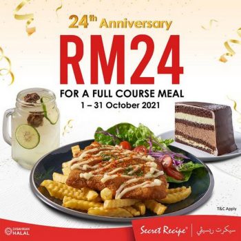 Secret-Recipe-24th-Anniversary-Full-Course-Meal-Promotion-350x350 - Beverages Food , Restaurant & Pub Johor Kedah Kelantan Kuala Lumpur Melaka Negeri Sembilan Pahang Penang Perak Perlis Promotions & Freebies Putrajaya Selangor Terengganu 