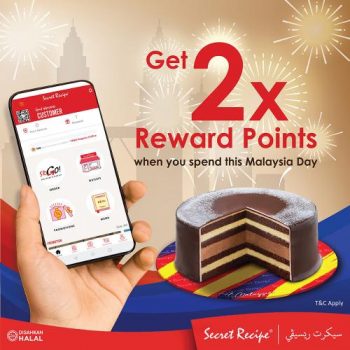 Secret-Recipe-Malaysia-Day-2x-Reward-Points-Promotion-350x350 - Beverages Cake Food , Restaurant & Pub Johor Kedah Kelantan Kuala Lumpur Melaka Negeri Sembilan Online Store Pahang Penang Perak Perlis Promotions & Freebies Putrajaya Sabah Sarawak Selangor Terengganu 