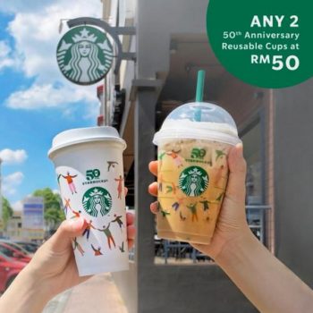 Starbucks-50th-Anniversary-Reusable-Cup-Promotion-350x350 - Beverages Food , Restaurant & Pub Johor Kedah Kelantan Kuala Lumpur Melaka Negeri Sembilan Pahang Penang Perak Perlis Promotions & Freebies Putrajaya Sabah Sarawak Selangor Terengganu 