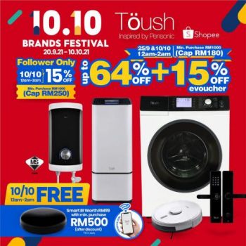 TOUSH-Shopee-Payday-10.10-Sale-350x350 - Electronics & Computers Home Appliances Johor Kedah Kelantan Kitchen Appliances Kuala Lumpur Malaysia Sales Melaka Negeri Sembilan Online Store Pahang Penang Perak Perlis Putrajaya Sabah Sarawak Selangor Terengganu 