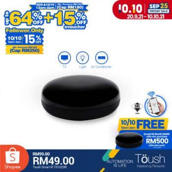 TOUSH-Shopee-Payday-10.10-Sale-6-350x350 - Electronics & Computers Home Appliances Johor Kedah Kelantan Kitchen Appliances Kuala Lumpur Malaysia Sales Melaka Negeri Sembilan Online Store Pahang Penang Perak Perlis Putrajaya Sabah Sarawak Selangor Terengganu 