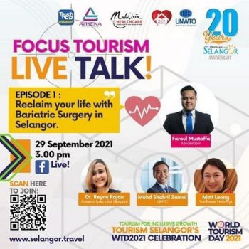 Tourism-Selangor-Focus-Tourism-Live-Talk-350x350 - Events & Fairs Johor Kedah Kelantan Kuala Lumpur Melaka Negeri Sembilan Online Store Others Pahang Penang Perak Perlis Putrajaya Sabah Sarawak Selangor Terengganu 