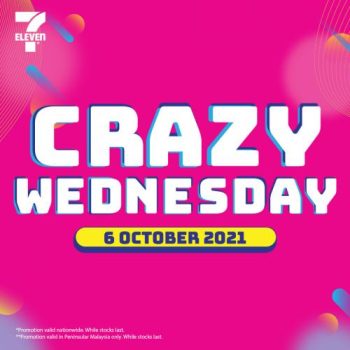 7-Eleven-Crazy-Wednesday-Promotion-350x350 - Johor Kedah Kelantan Kuala Lumpur Melaka Negeri Sembilan Pahang Penang Perak Perlis Promotions & Freebies Putrajaya Sabah Sarawak Selangor Supermarket & Hypermarket Terengganu 