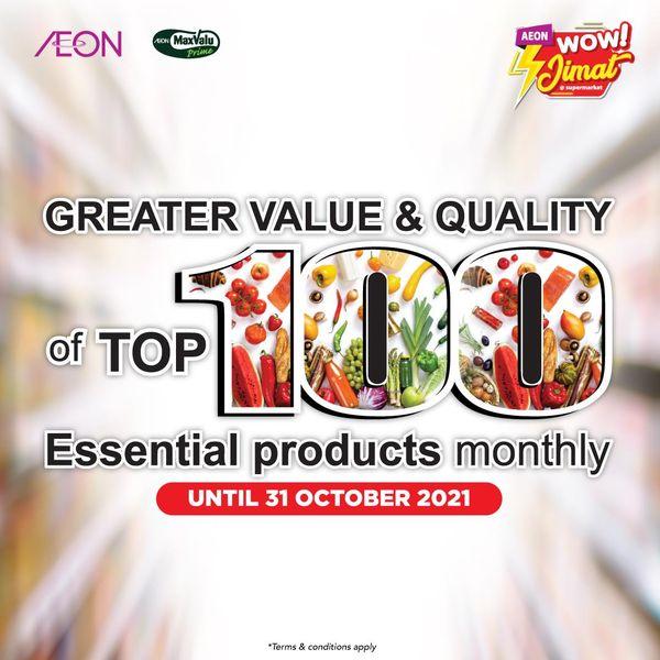 Now till 31 Oct 2021: AEON Top 100 Essential Products Promotion ...