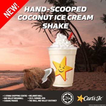 Carls-Jr-Hand-Scooped-Coconut-Ice-Cream-Shake-Promo-350x350 - Beverages Burger Food , Restaurant & Pub Johor Kedah Kelantan Kuala Lumpur Melaka Negeri Sembilan Pahang Penang Perak Perlis Promotions & Freebies Putrajaya Sabah Sarawak Selangor Terengganu 