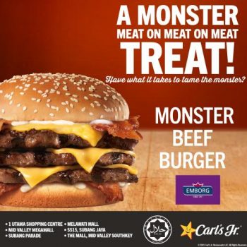 Carls-Jr-Monster-Beef-Burger-Promo-350x350 - Beverages Food , Restaurant & Pub Johor Kedah Kelantan Kuala Lumpur Melaka Negeri Sembilan Pahang Penang Perak Perlis Promotions & Freebies Putrajaya Sabah Sarawak Selangor Terengganu 