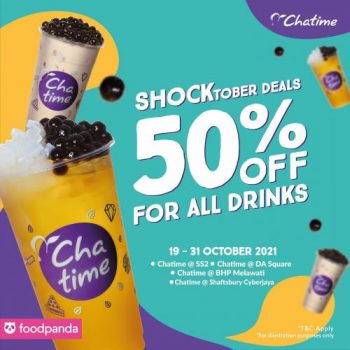 Chatime-Shocktober-Deals-50-OFF-Promotion-350x350 - Beverages Food , Restaurant & Pub Johor Kedah Kelantan Kuala Lumpur Melaka Negeri Sembilan Pahang Penang Perak Perlis Promotions & Freebies Putrajaya Sabah Sarawak Selangor Terengganu 