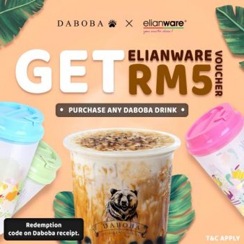 Daboba-Free-Elianware-RM5-Voucher-Promotion-350x350 - Beverages Food , Restaurant & Pub Johor Kedah Kelantan Kuala Lumpur Melaka Negeri Sembilan Pahang Penang Perak Perlis Promotions & Freebies Putrajaya Sabah Sarawak Selangor Terengganu 