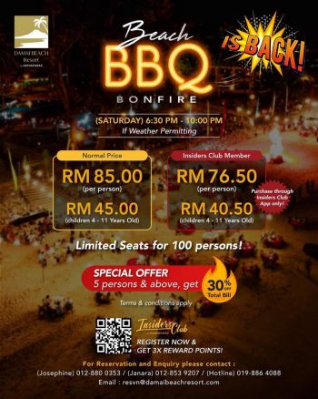 Damai-Beach-Resort-BBQ-Promotion-350x438 - Others Promotions & Freebies Sarawak 