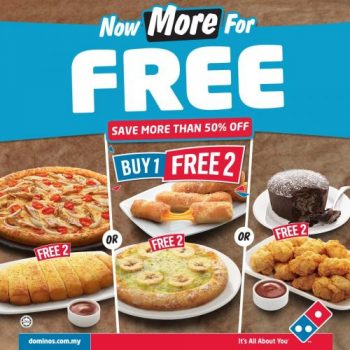 Dominos-Pizza-Buy-1-Free-2-Promotion-350x350 18 Oct 2021 Onward: Domino's Pizza Buy 1 Free 2 Promotion