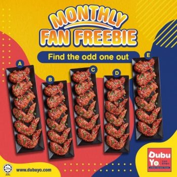 DubuYo-Monthly-Freebie-350x350 - Beverages Food , Restaurant & Pub Johor Kedah Kelantan Kuala Lumpur Melaka Negeri Sembilan Pahang Penang Perak Perlis Promotions & Freebies Putrajaya Sabah Sarawak Selangor Terengganu 