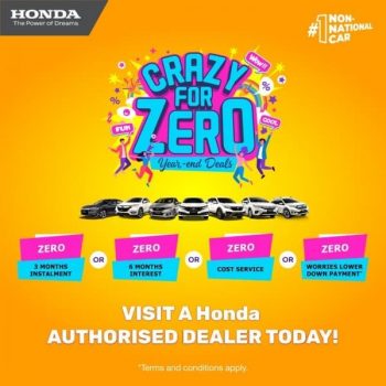 Honda-Crazy-for-Zero-Deal-350x350 - Automotive Johor Kedah Kelantan Kuala Lumpur Melaka Negeri Sembilan Pahang Penang Perak Perlis Promotions & Freebies Putrajaya Sabah Sarawak Selangor Terengganu 