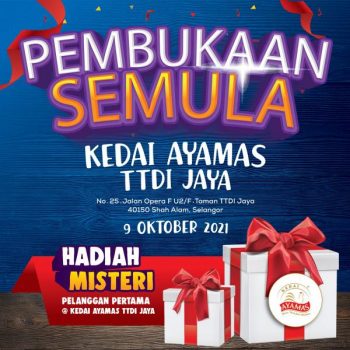 Kedai-Ayamas-Reopening-Promotion-at-TTDI-Jaya-350x350 - Beverages Food , Restaurant & Pub Promotions & Freebies Selangor 