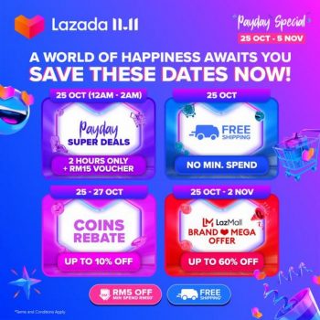 Lazada-11.11-Pay-Day-Sale-350x350 - Johor Kedah Kelantan Kuala Lumpur Malaysia Sales Melaka Negeri Sembilan Others Pahang Penang Perak Perlis Putrajaya Sabah Sarawak Selangor Terengganu 