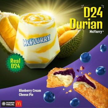 McDonalds-D24-Durian-McFlurry-Blueberry-Cream-Cheese-Pie-Promo-350x350 - Beverages Fast Food Food , Restaurant & Pub Johor Kedah Kelantan Kuala Lumpur Melaka Negeri Sembilan Pahang Penang Perak Perlis Promotions & Freebies Putrajaya Sabah Sarawak Selangor Terengganu 