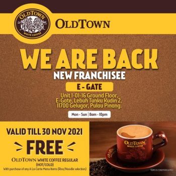 Oldtown-ReOpening-Promotion-at-E-Gate-Gelugor-350x350 - Beverages Food , Restaurant & Pub Penang Promotions & Freebies 