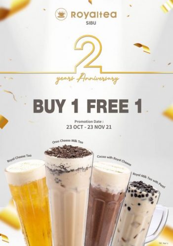 Royaltea-Buy-1-Free-1-Promotion-at-Sibu-350x496 - Beverages Food , Restaurant & Pub Promotions & Freebies Sarawak 