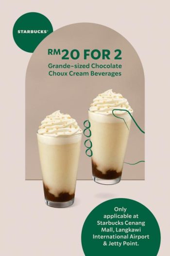 Starbucks-Chocolate-Choux-Cream-2-at-RM20-Promotion-350x525 - Beverages Food , Restaurant & Pub Kedah Promotions & Freebies 