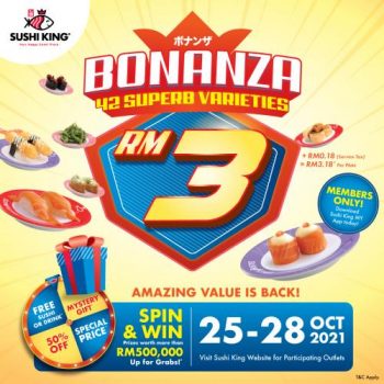 Sushi-King-Bonanza-Promotion-350x350 - Beverages Food , Restaurant & Pub Johor Kedah Kelantan Kuala Lumpur Melaka Negeri Sembilan Pahang Penang Perak Perlis Promotions & Freebies Putrajaya Sabah Sarawak Selangor Sushi Terengganu 