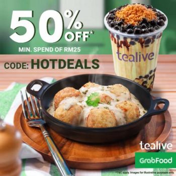 Tealive-GrabFood-Hot-Deals-350x350 - Beverages Food , Restaurant & Pub Johor Kedah Kelantan Kuala Lumpur Melaka Negeri Sembilan Online Store Pahang Penang Perak Perlis Promotions & Freebies Putrajaya Sabah Sarawak Selangor Terengganu 