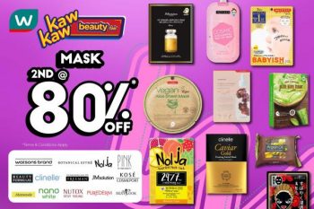 Watsons-Mask-2nd-at-80-off-Promotion-350x233 - Beauty & Health Cosmetics Health Supplements Johor Kedah Kelantan Kuala Lumpur Melaka Negeri Sembilan Pahang Penang Perak Perlis Personal Care Promotions & Freebies Putrajaya Sabah Sarawak Selangor Terengganu 