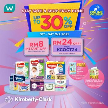 Watsons-Online-Kimberly-Clark-Pay-Day-Sale-350x350 - Baby & Kids & Toys Beauty & Health Diapers Health Supplements Johor Kedah Kelantan Kuala Lumpur Malaysia Sales Melaka Negeri Sembilan Online Store Pahang Penang Perak Perlis Personal Care Putrajaya Sabah Sarawak Selangor Terengganu 