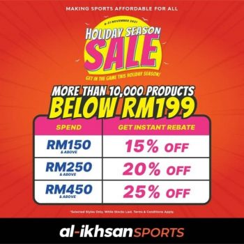 AL-ikhsaN-Sports-Holiday-Season-Sale-350x350 - Apparels Fashion Accessories Fashion Lifestyle & Department Store Footwear Johor Kedah Kelantan Kuala Lumpur Malaysia Sales Melaka Nationwide Negeri Sembilan Online Store Pahang Penang Perak Perlis Putrajaya Sabah Sarawak Selangor Sportswear Terengganu 