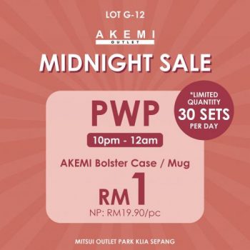 Akemi-Outlet-Black-Friday-Midnight-Sale-at-Mitsui-Outlet-Park-3-350x350 - Beddings Home & Garden & Tools Malaysia Sales Selangor 
