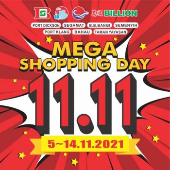 BILLION-11.11-Mega-Shopping-Day-Sale-350x350 - Johor Malaysia Sales Negeri Sembilan Selangor Supermarket & Hypermarket 