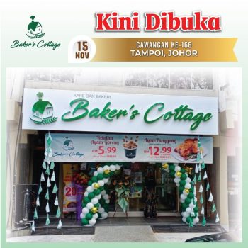 Bakers-Cottage-Opening-Promo-at-Tampoi-350x350 - Beverages Cake Food , Restaurant & Pub Johor Promotions & Freebies 