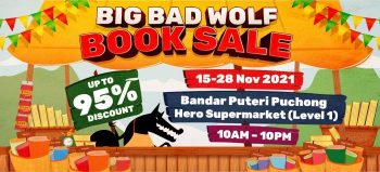 Big-Bad-Wolf-Book-Sale-at-Bandar-Puteri-Puchong-Hero-Supermarket-350x159 - Books & Magazines Malaysia Sales Selangor Stationery 