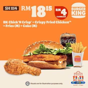 Burger-King-11.11-ShopeePay-Vouchers-Promo-3-350x350 - Beverages Burger Food , Restaurant & Pub Johor Kedah Kelantan Kuala Lumpur Melaka Negeri Sembilan Pahang Penang Perak Perlis Promotions & Freebies Putrajaya Sabah Sarawak Selangor Terengganu 