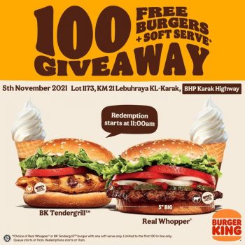 Burger-King-Opening-Promo-at-Karak-Highway-1-350x350 - Beverages Burger Fast Food Food , Restaurant & Pub Promotions & Freebies Selangor 