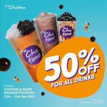 Chatime-AEON-Bandar-Puchong-50-OFF-Promotion-350x349 - Beverages Food , Restaurant & Pub Promotions & Freebies Selangor 