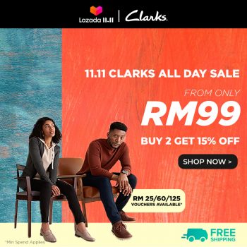 Clarks-11.11-Deal-350x350 - Fashion Accessories Fashion Lifestyle & Department Store Footwear Johor Kedah Kelantan Kuala Lumpur Melaka Negeri Sembilan Online Store Pahang Penang Perak Perlis Promotions & Freebies Putrajaya Sabah Sarawak Selangor Terengganu 