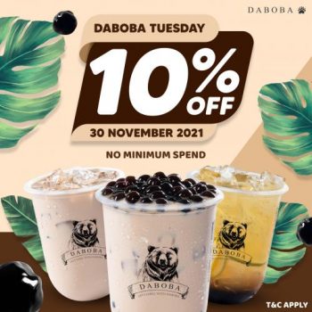 Daboba-Tuesday-10-OFF-Promotion-350x350 - Beverages Food , Restaurant & Pub Johor Kedah Kelantan Kuala Lumpur Melaka Negeri Sembilan Pahang Penang Perak Perlis Promotions & Freebies Putrajaya Sabah Sarawak Selangor Terengganu 