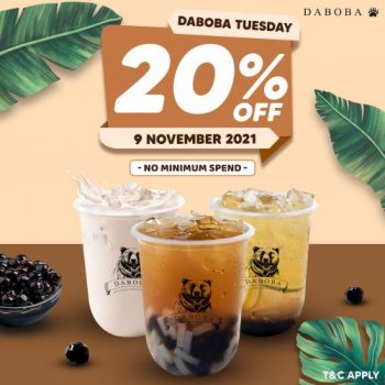 Daboba-Tuesday-20-OFF-Promotion-350x350 - Beverages Food , Restaurant & Pub Johor Kedah Kelantan Kuala Lumpur Melaka Negeri Sembilan Pahang Penang Perak Perlis Promotions & Freebies Putrajaya Sabah Sarawak Selangor Terengganu 