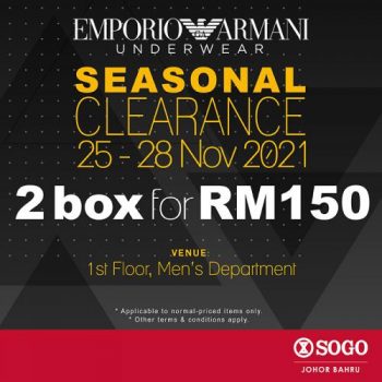 EMPORIO-ARMANI-Underwear-Seasonal-Clearance-Sale-at-SOGO-Johor-Bahru-350x350 - Fashion Lifestyle & Department Store Johor Lingerie Underwear Warehouse Sale & Clearance in Malaysia 